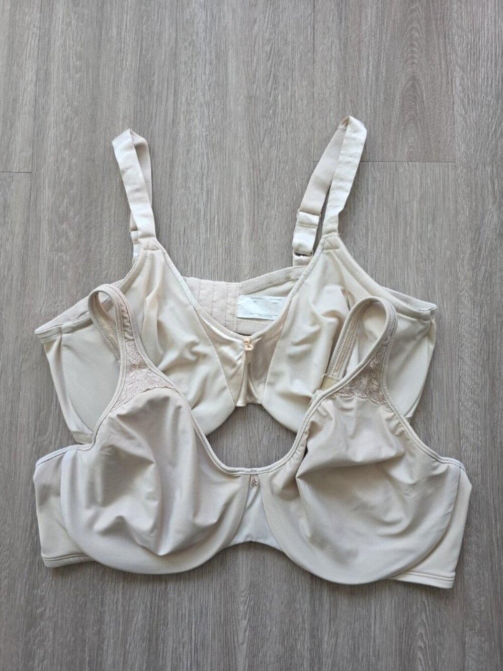 Lot 2 Womens Bras 42D Nude Bali Olga Full Coverage Underwire Support - Picture 4 of 11